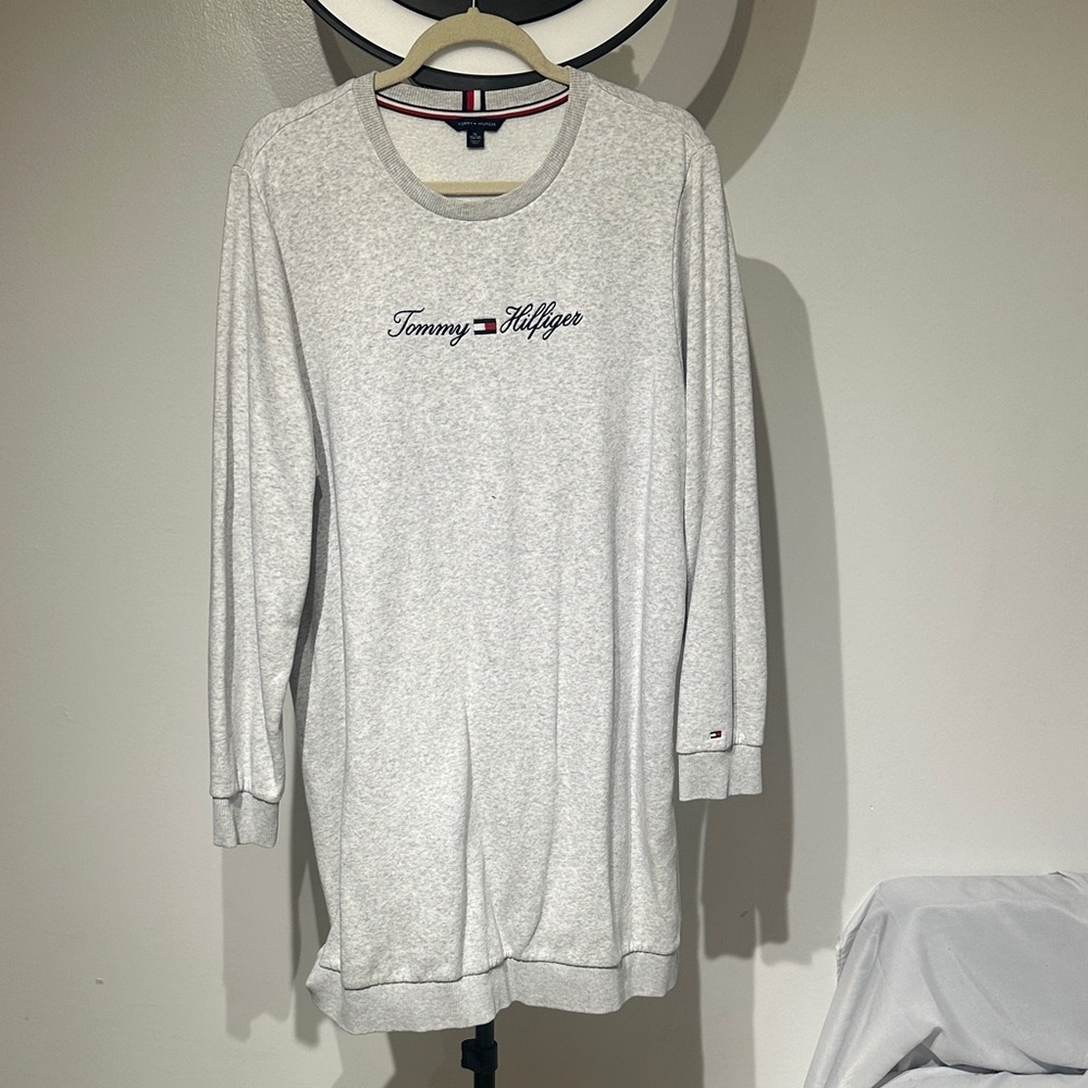 Tommy Hilfiger Light Gray Logo Dress